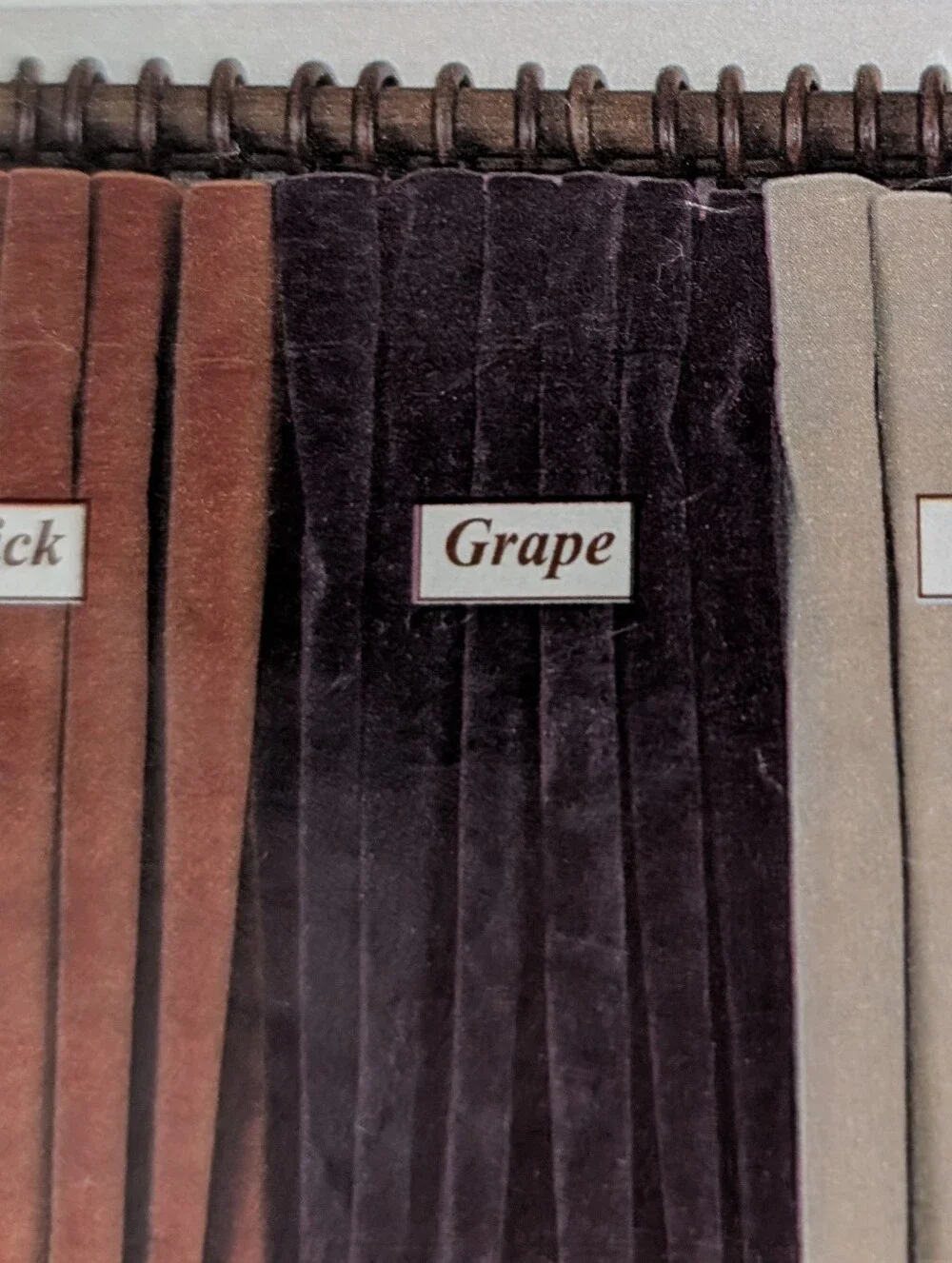 Grape Colored - Sueded Velvet Curtain Set
